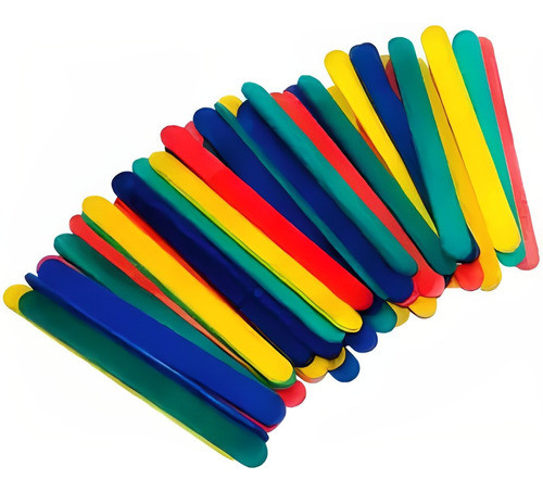 Palito De Sorvete Colorido 50 Unidades Theoto 1