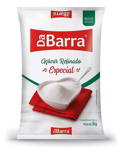 Açúcar Barra Refinado 1kg Kit C/18 0