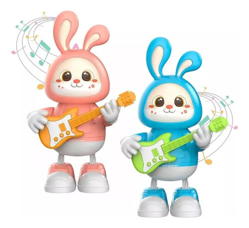Coelho Dançante Luz Som Músical Kids Educacional Guitarra 0