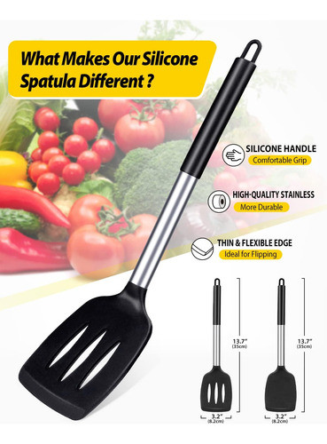 Espátulas De Cocina De Silicón, Resistentes Al Calor 1
