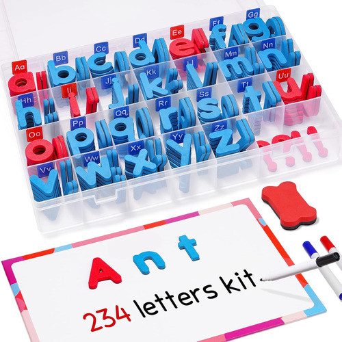 Kit De Letras Magnéticas Para Niños, 234 Piezas Con Tablero 0