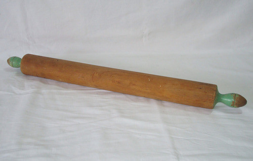 Antiguo Palo De Madera Maciza Para Amasar. 40cm. De Largo 0