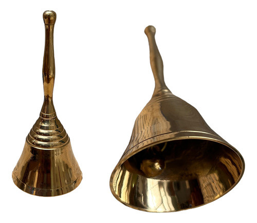 Campana Tibetana Metal Importada Himalaya Palo 14cm Cencerro 0
