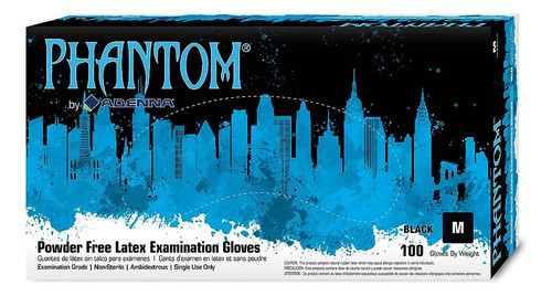 Adenna Phm915 Phantom 6 Mil Guantes De Látex Sin Polvo, Grad 0