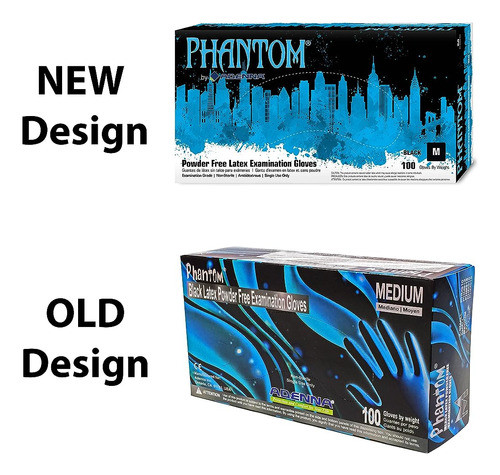 Adenna Phm915 Phantom 6 Mil Guantes De Látex Sin Polvo, Grad 1
