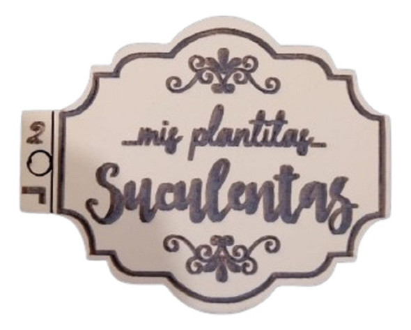 Sello Decorativo Azul Laser L / Suculentas 0