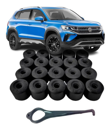 Kit Capa Tampa Parafuso Roda Novo Volkswagen Taos 2021 2022 0