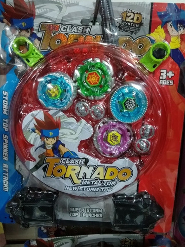 4 Beyblade Lançador E Arena 0