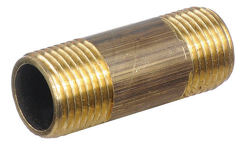 Entrerrosca Niple De Bronce Macho De 1 1/4 Pulgadas X 12 Cm 0
