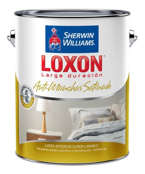 Latex Loxon Interior Antimanchas Satinado X 4 Lt Mapache 0