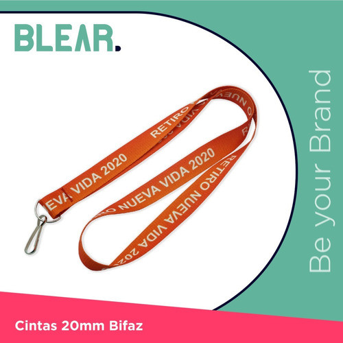 Llaveros Cintas Colgantes Bifaz Personalizados X100u 1
