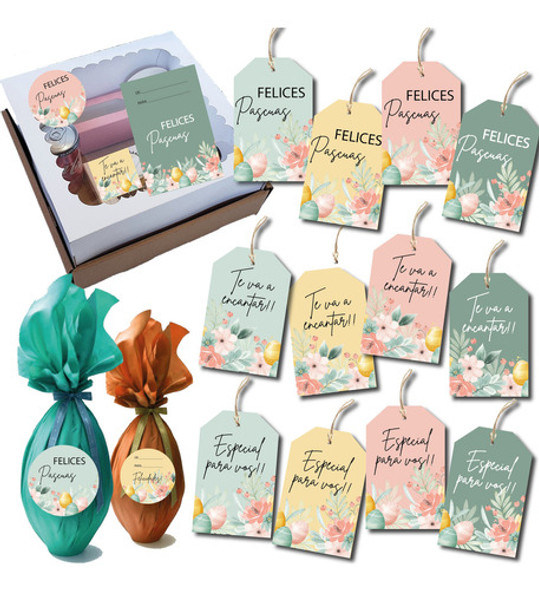 Kit Imprimible Pascuas, Tags, Etiquetas Y Tarjetas 2 0