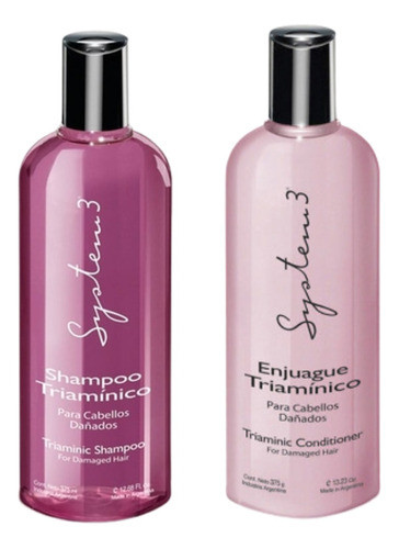 System3 Shampoo + Acond Triamínico 375ml Hannah Collins 0