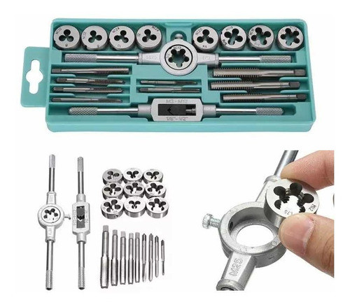 Terrajas Y Machos Combo X 20piezas Kit Herramientas De Acero 1