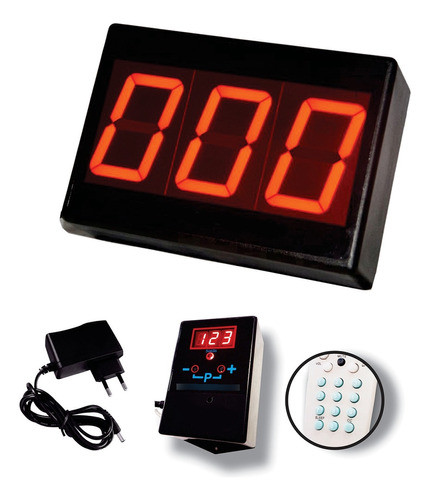 Painel De Senha 3 Digitos Teclado Fácil Reposição 0