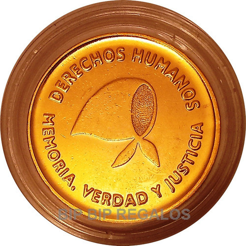 Argentina Moneda Madres Plaza Mayo Ddhh Con Oro 24k Cápsula 1