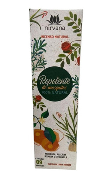 Incenso Nirvana Natural Repelente Caixa Com 9 Varetas 0