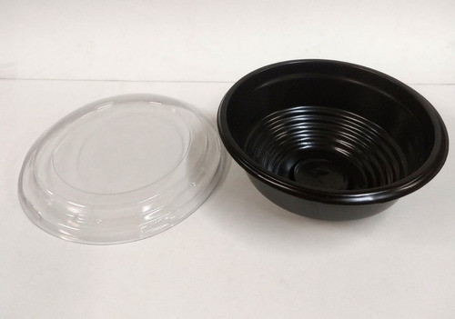 Saladeira Tigela Bowl Descart C/tampa 1000ml C/20un 1