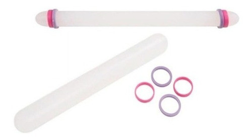 Palo De Amasar Antihaderente33+aros De Silicona Niveladores 0