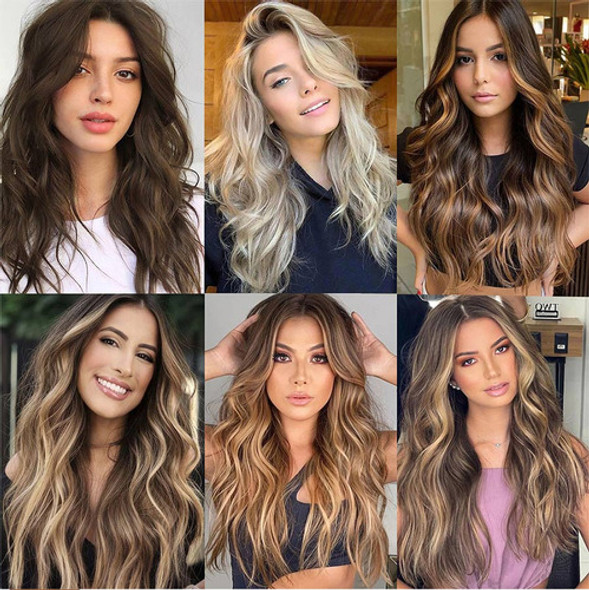 Extensiones De Cabello Sintético Ondulado 12h24# 1