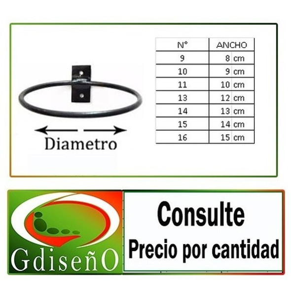 Porta Maceta Para Amurar N°15 Pack X 5 Por Mayor 1