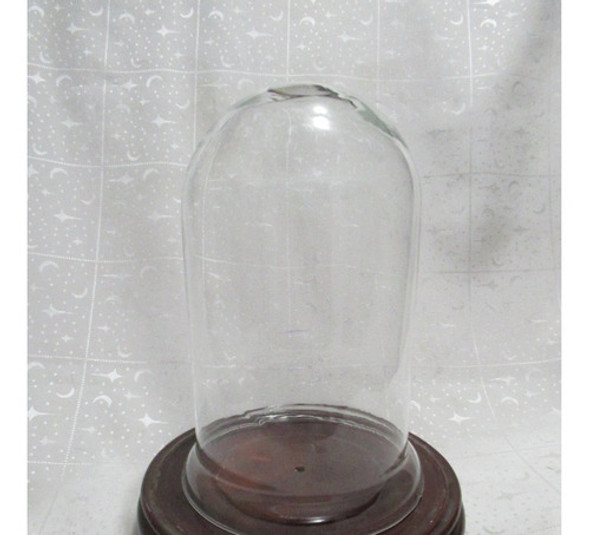 Cúpula Cristal Base Madera Para Reloj De Mesa Estatua Figura 0