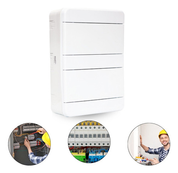 Quadro Distribuição Embutir 16 Disjuntores Energia Eletrica 0