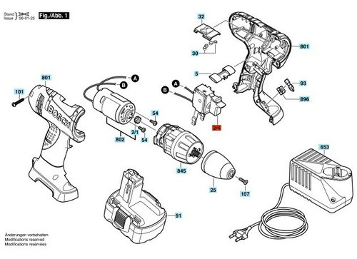Modulo Electrónico Atornillador Bosch Gsr 14,4v Gsr 12v 1