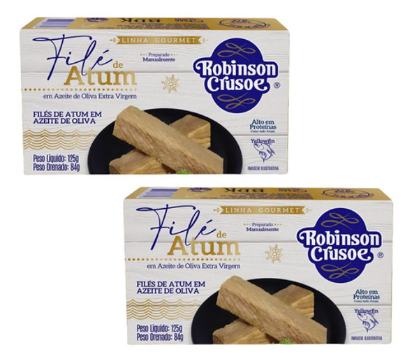 Kit 2 Filé De Atum Em Azeite De Oliva Robinson Crusoe 125g 0