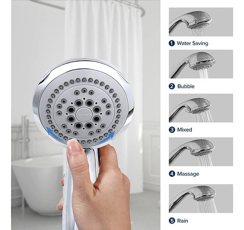 Cabezal De Ducha De Mano Jomoo 5 Función - Spray De Lluvia A 1