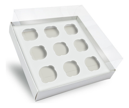 5 Caixas 9 Mini Cupcakes Gourmet Doce Confeitaria Acetato 0