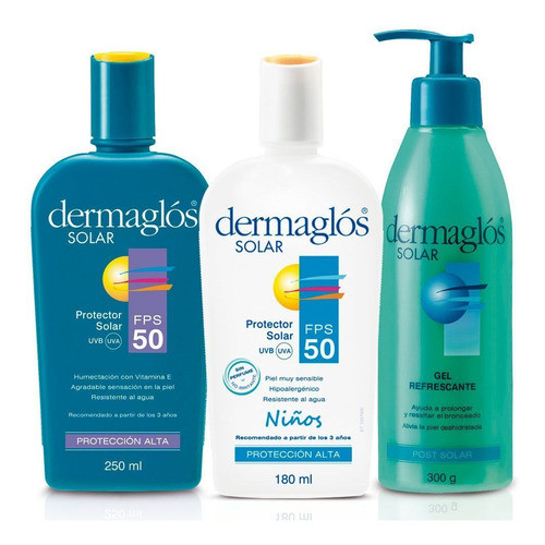 Dermaglós Solar Combo Protección Muy Alta A Toda La Familia 0
