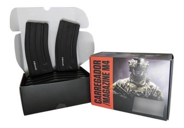 Magazine Taitus M4 Mid-cap Airsoft 6mm Caixa Com 5 Unidades 0 Magazine Taitus M4 Mid-cap Airsoft 6mm Caixa Com 5 Unidades 0