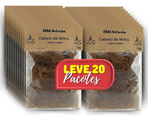 20 Pacotes Chá De Cabelo De Milho-autêntico Natural P Chá 0