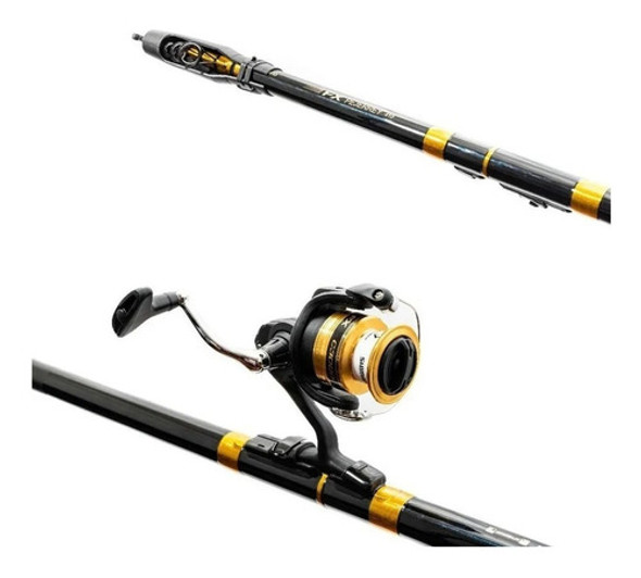 Combo Shimano Fx Pejerrey Caña 4.10 M + Reel Shimano Fx 3000 1
