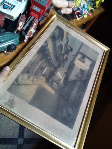 Antiguo Grabado Frances Victor Lochenlongue Circa 1900 0