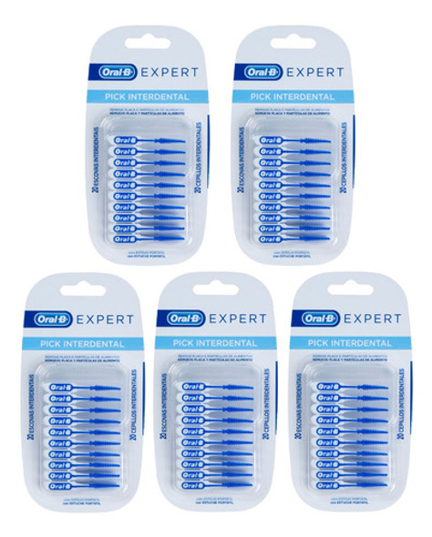 Kit 5 Escova Interdental Expert Pick Oral-b 0