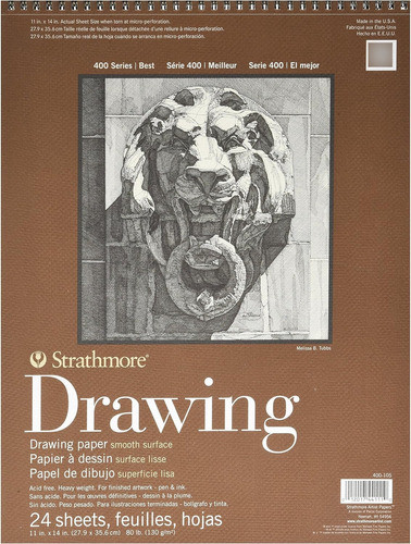 Papel Strathmore, Superficie Suave, 28 X 35,5 Cm, 24 Hojas 0