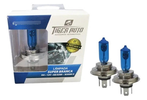 Lampadas Super Branca Fusca Farol Baixo Alto Tipo Xenon H4 0