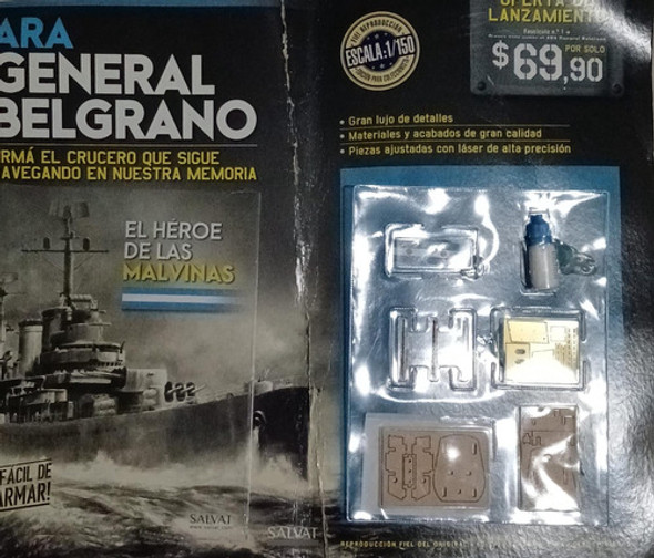 Fascículo + Pieza P/armar Ara General Belgrano N° 1. Nuevo 0