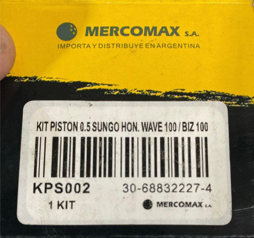Kit Piston + Aro Honda Wave 100 / Biz 100 Zeta Motos 1