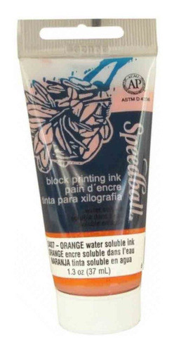 Tinta De Xilogravura Speedball Base Agua 3407 Orange 37ml 0