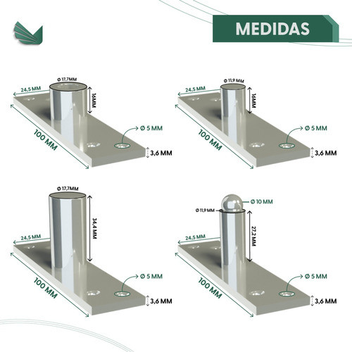 Dobradiça Pivotante Inox Polido Porta Madeira 150 Kg 1