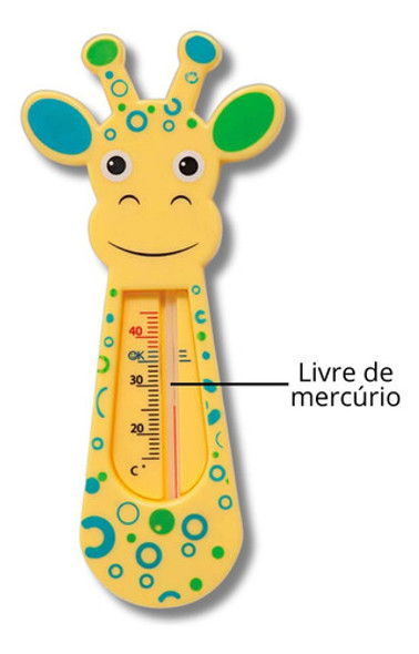 Termômetro De Banho Para Banheira Girafinha Verde - Buba 1
