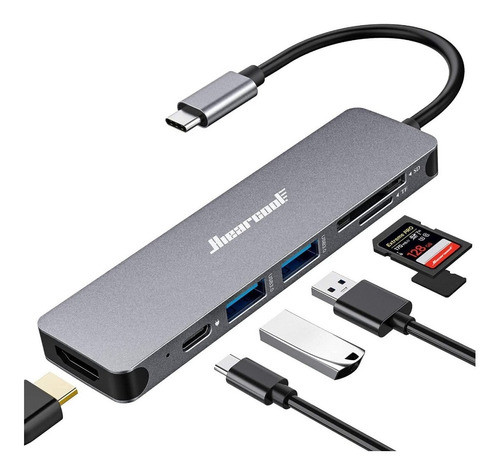 Hub Adaptador Hiearcool Usb-c 7 Em 1 Macbook Pro Usb 3.0 4k 0