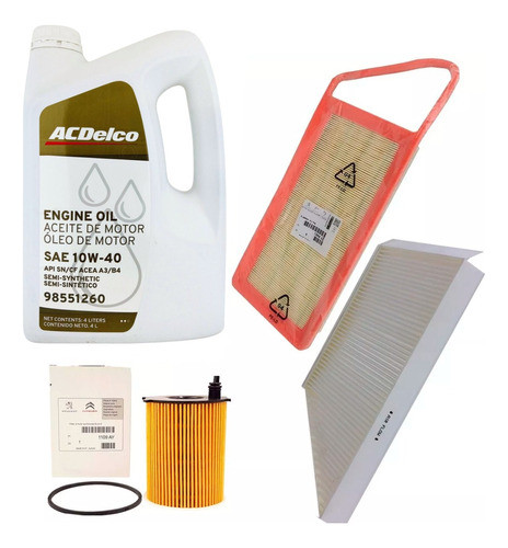 Combo Service  + Aceite 10w40 Peugeot 207 1.4 Hdi 0