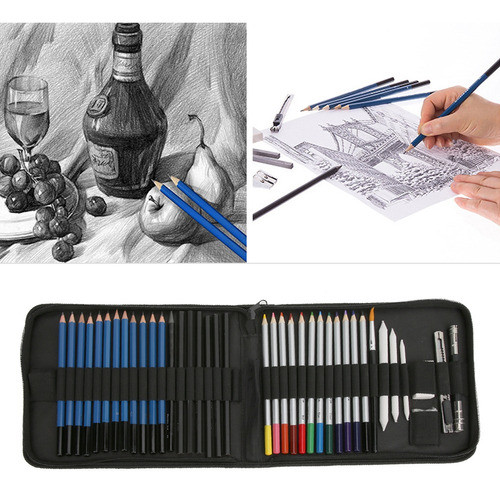 Lápis De Carvão Vegetal, 41 Peças, Desenhista, Desenhando Lá 1