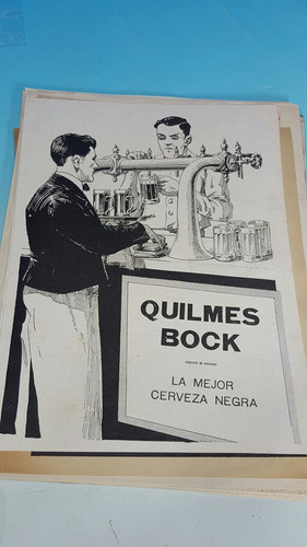 Antigua Publicidad Original- Cerveza Quilmes Bock- Año 1940 0