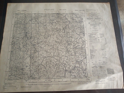 Mapa Da 2 Guerra- Itália- Polinago- 86 Ii Sw 0