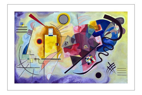Lamina Fine Art Amarillo, Rojo Y Azul Kandinsky 90x60 Myc 0